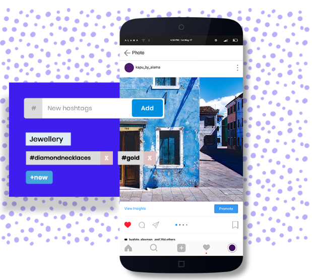 Sked Social's templates make it easier to pick hashtags and come up with Instagram captions
